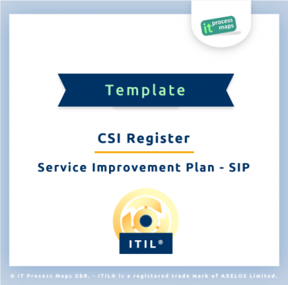 Checklist Service Improvement Plan SIP - CSI Register